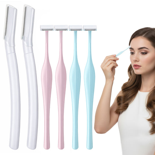 Dermaplane Razor Set, Face Eyebrow Razors for Peach Fuzz Removal and Eyebrow Shaping, Multipurpose Exfoliating Tools with Storage Case for Women and Men