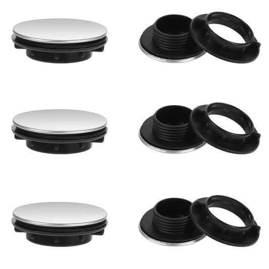 3 Pieces Kitchen Sink Hole Cover Stainless Steel Faucet Hole Cover Fit Faucet Cap for 1.22 to 1.57 Inch, Short in Diameter Sink Hole Kitchen Sink Hole Accessories Kitchen Sink Sprayer Hole Cover