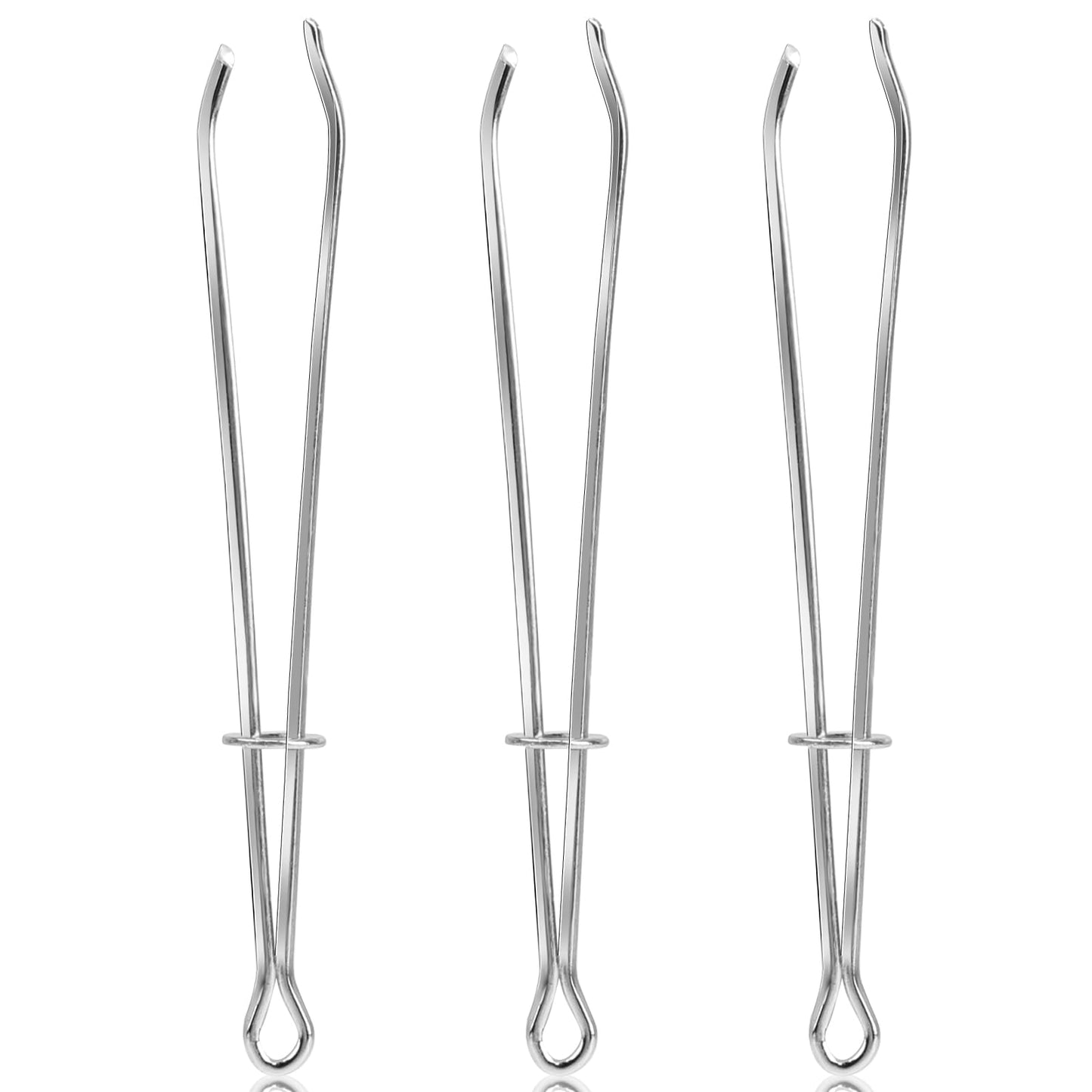 Threader Tweezer 3 Pcs Drawstring Threader Elastic Threader 3 Inches Stainless Steel Flexible Easy Pull Drawstring Replacement Tools Elastic Band Threading Aid Household for Jacket Sweatpants