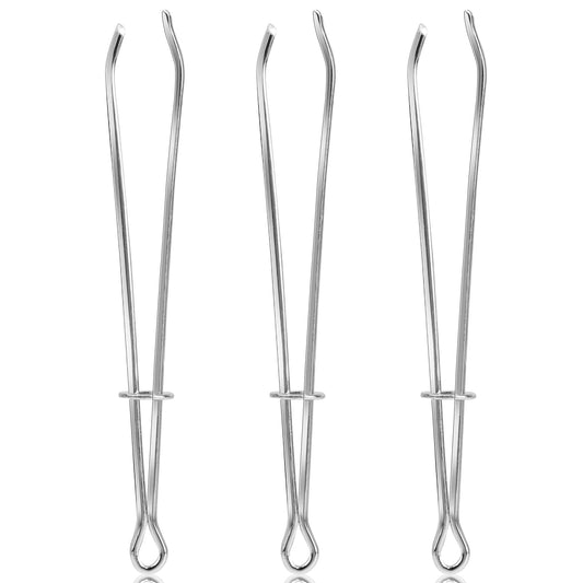 Threader Tweezer 3 Pcs Drawstring Threader Elastic Threader 3 Inches Stainless Steel Flexible Easy Pull Drawstring Replacement Tools Elastic Band Threading Aid Household for Jacket Sweatpants