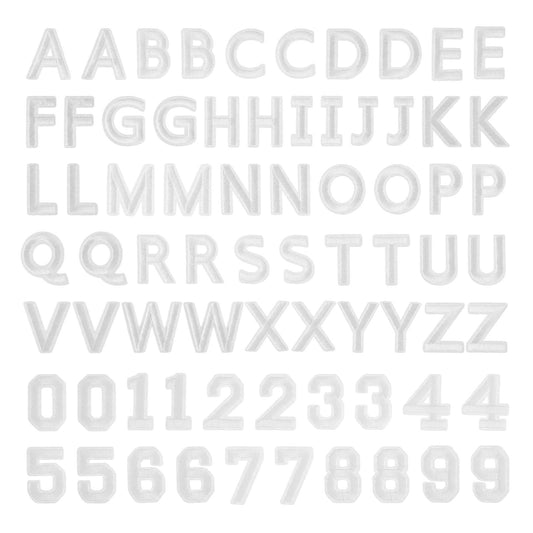 72 Pieces Letters and Numbers Iron-On Patches Letter Patches A-Z Numbers 0-9 with Iron On Adhesive Embroidered Appliques for DIY Accessories, Hats, Shirts, Jeans, Shoes, Bags (Black)