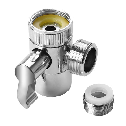 3 Way Tap Diverter Shower Diverter Valve Brass Kitchen Sink Faucet Splitter Plumbing Part Bathroom Bathtub Shower Adapter for Bath Taps M22 X M24