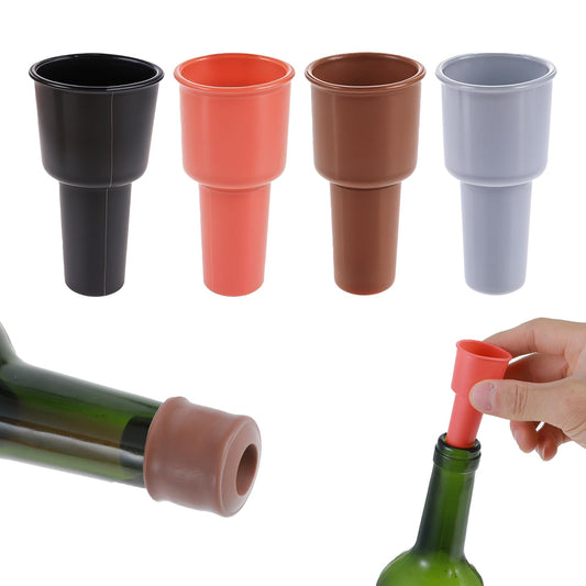 8 Pcs Silicone Wine Stopper for Wine Bottles Reusable Wine Covers Wine Seal Stopper Sparkling Wine Bottle Stopper Leak Proof Champagne Cap Beer Sealing Lids to Keep Wine Fresh (4 Colors)
