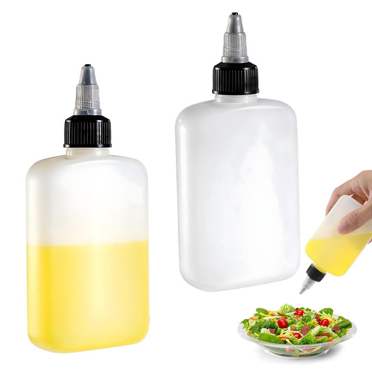 2 Small Oil Dispenser Bottles for Camping 100ml Mini Squeeze Bottles for Camping Squeeze Bottle for Kitchen Spice Squeeze Bottles Empty Bottles for Cooking Camping