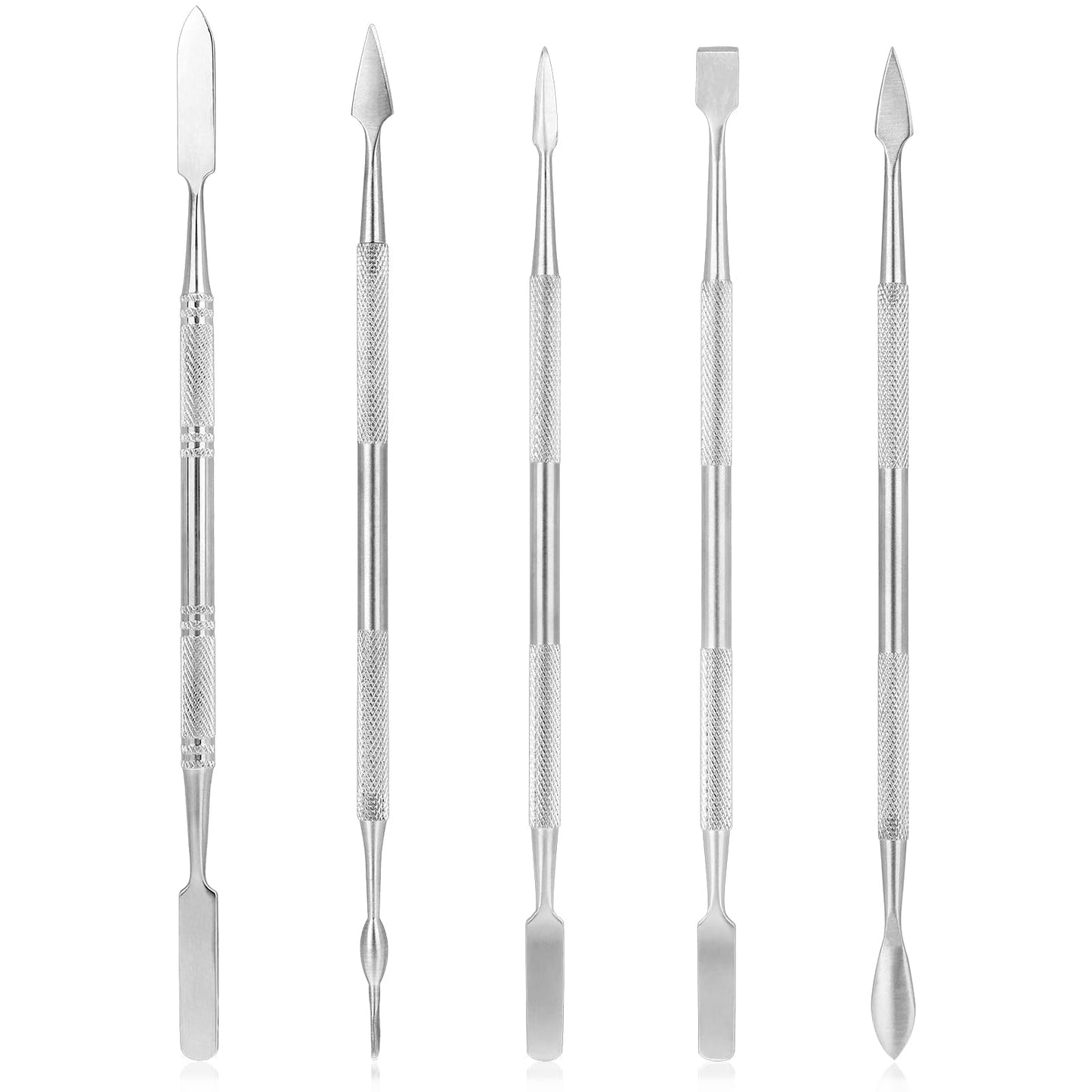 Pottery & Clay Sculpting Tools, 5 PCS Stainless Steel Spatula Wax Carving Tools Set Double-Ended Polymer Clay Tools Kit for Modeling, Embossing, Sculpting and Shaping Miniatures