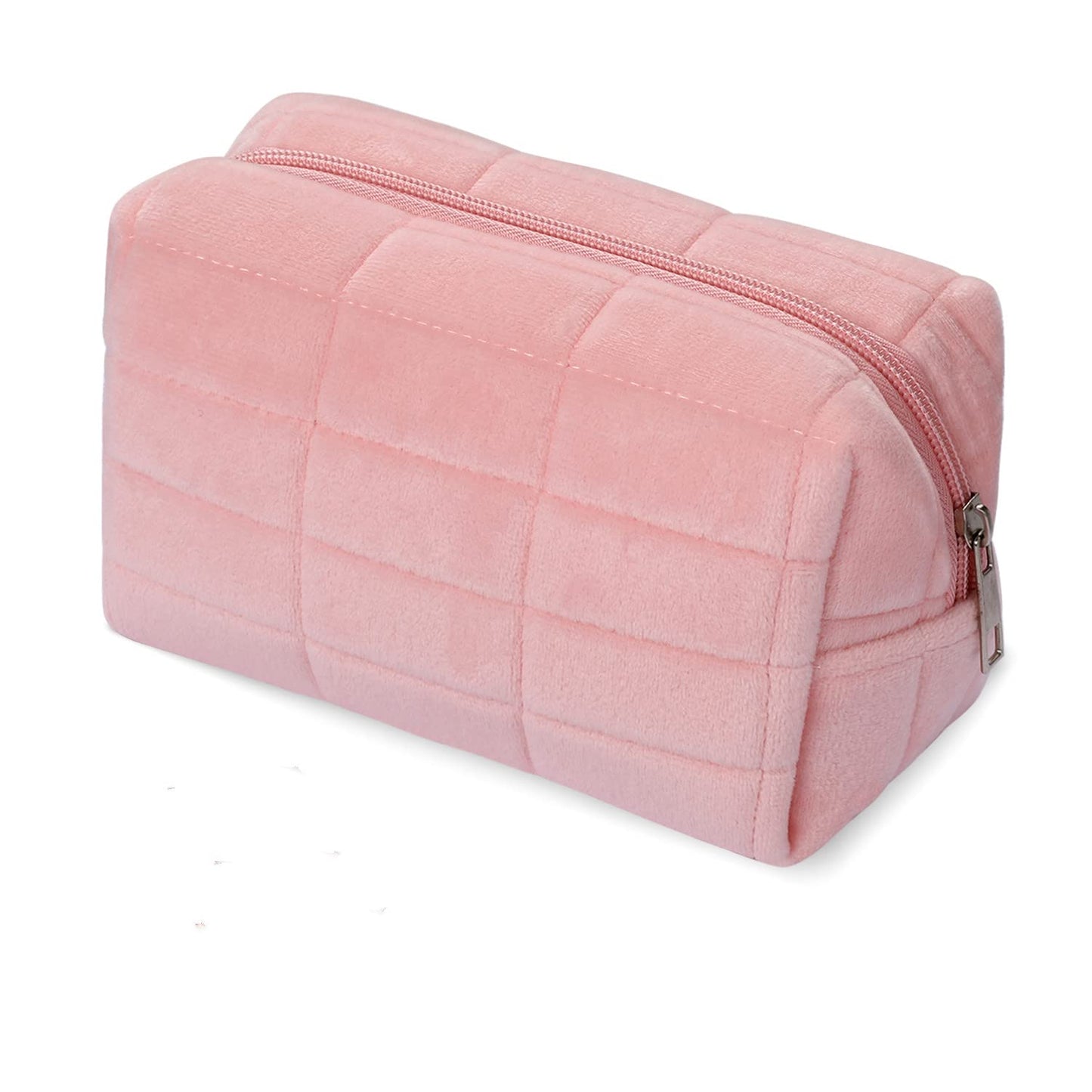 Small Makeup Pouch, Pink Makeup Bag, Multi-Functional Zipper Bag, Small Makeup Bag, Cosmetic Pouch, Plush Pencil Case, Travel Storage Box, Portable Cosmetic Bag