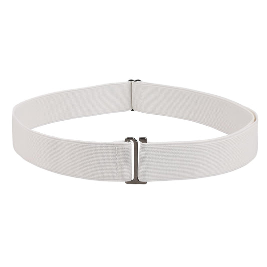 KALIONE Women Invisible Belts No Show Women Adjustable Elastic Waist Belts Women Stretch Belt with Flat Buckle for Pants Jeans Dresses (White)
