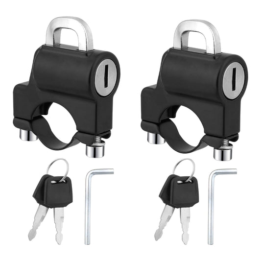 2Pcs Motorcycle Helmet Lock Helmet Lock Motorcycle Helmet Locks for Motorbikes Electric Motorbike Helmet Accessories for 22-28mm Handlebar Tubing Scooter Lock
