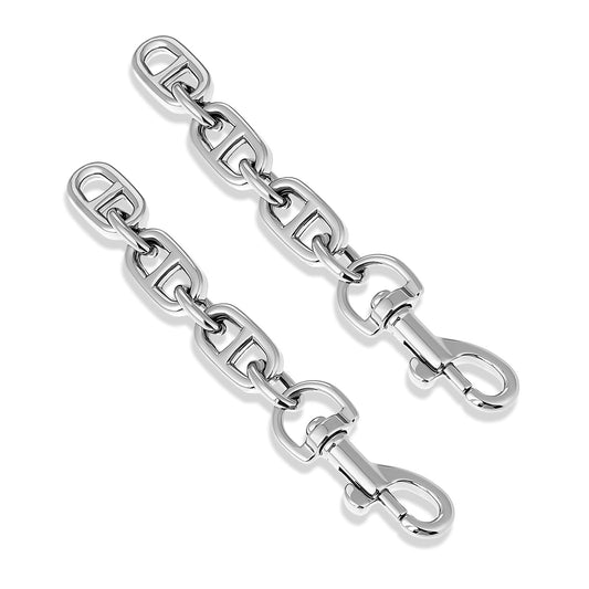 2 Pcs Handbag Strap Extender Silver 4.7 Inch Handbag Chain Bag Strap Extender Short Chain Purse Replacement Metal Chain Strap Bag Accessories for Women Purse Handbags Shoulder Bag Decoration