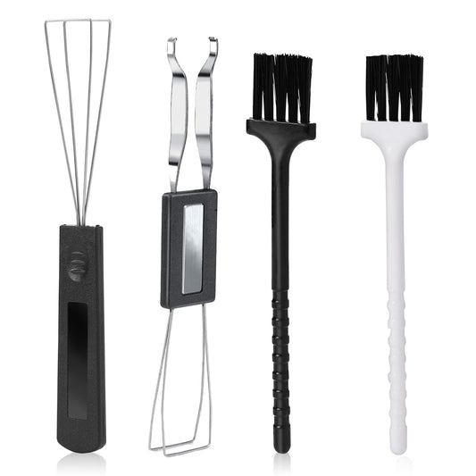2pcs Keycap Puller and Switch Puller with 2pcs Keyboard Brush, Keycap Remover Switch Puller Mechanical Stainless Steel Keyboard Remover Keyboard Cleaning and Fixing Tool for Mechanical Keyboard Puller