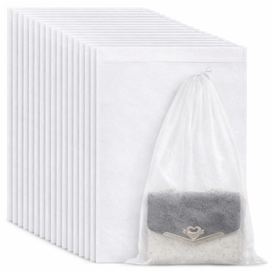20Pcs Dust Bags for Purses Non-Woven Large Drawstring Bag Nonwoven Cloth Storage Pouch Cover for Shoe Boots