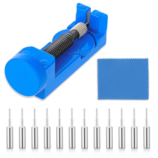 Mozeat Lens Watch Link Removal Adjustment Tool with 12 Extra Pins Watch Strap Adjustment Tool Portable Watch Link Removal Kit Watch Sizing Tool for Watch Strap Resizing