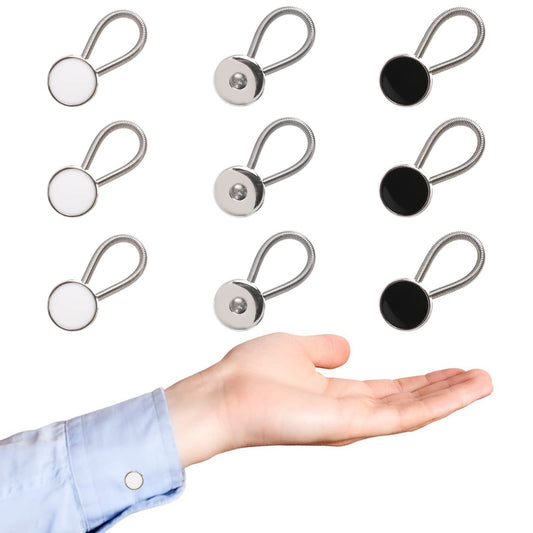 Collar Extenders,Elastic Button Extender Metal Collar Extenders Invisible Neck Extenders for Mens Dress Shirts Suits Trouser, Coat, Shirts 3/8" (10mm)