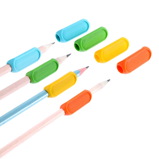 Silicone Pencil Grip, 8 Pcs Pencil Grips for Children Ergonomic Pen Grips Writing Aid Multicolor Pen Gripper Universal Special Education Writing Tool for Kids Teachers Adult Students Handwriting