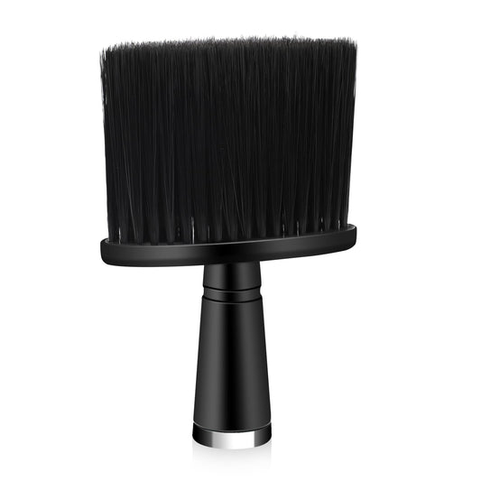 Professional Black Hairdresser Brush with Handle, Soft Barber Brush, Unisex Neck Brush, Durable Hair Brush, Hairdresser Shop, Hair Brush for Brushing Hair Around Neck and Ears