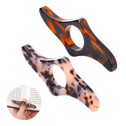 Book Thumb Page Holder for Reading, 2 Pieces Resin Thumb Book Page Holder Book Opener Holder Thumb Ring Page Holder Cute Book Page Holders Accessories Gifts for Women Girls Men Book Lovers