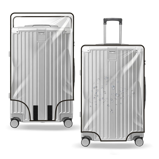 Mozeat Lens 20 Inch Luggage Cover Protector Bag Clear PVC Suitcase Cover Waterproof, Dustproof, and Scratchproof Transparent Protective Covers for Wheeled Trolley Case, Baggage