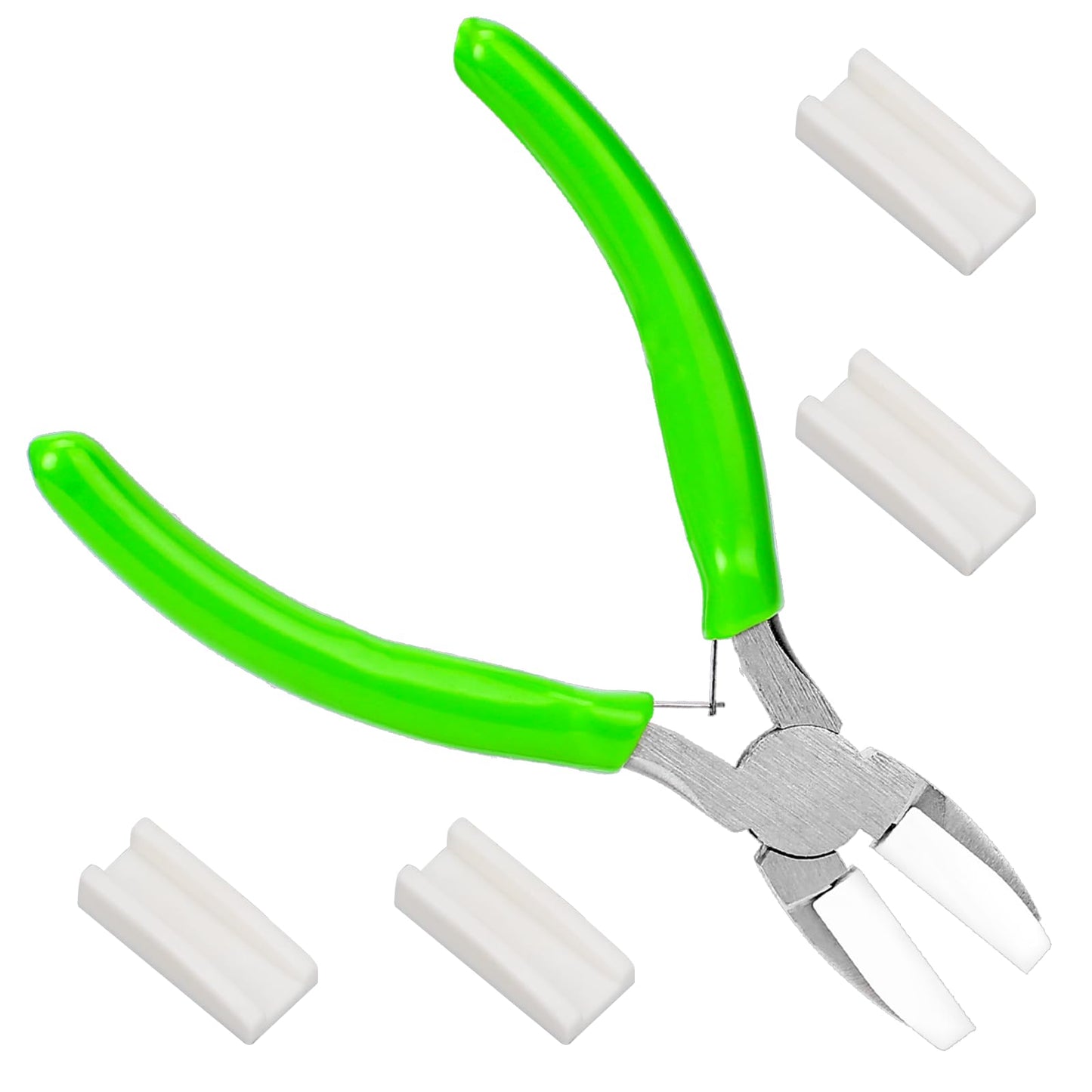 Nylon Pliers Jewelry Making Tools Carbon Steel Tools Jaw Pliers for Jewelry Making, Beading,Looping, Shaping Wire (Green)