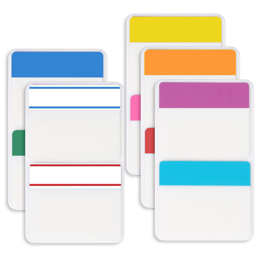 250PCS Sticky Index Tabs Colored Book Sticky Tabs Writable Strip Page Markers Repositionable Self Adhesive Page Markers for Books Notebooks Binders Filer Folder, 2 Inch