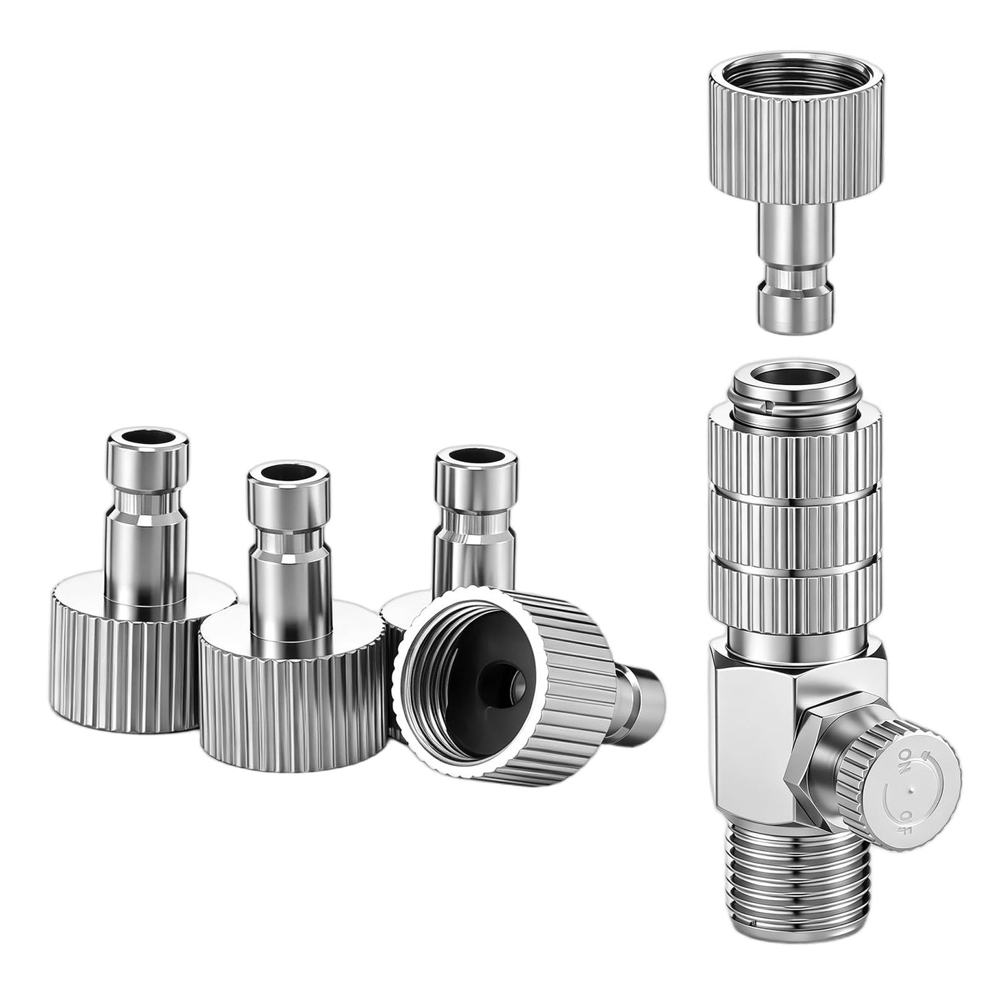 Airbrush Quick Release Disconnect Adapter Kit with Control Valve