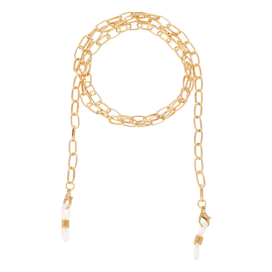Eyeglass Chains for Women, Gold Glasses Chain Adjustable Sunglasses Chain Eye Glasses Holders Around Neck Face Mask Chain Metal Glasses Holder Strap Paperclip Link Chain Necklace for Women Girls