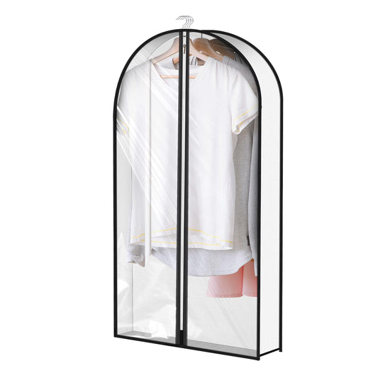 40" Gusseted Garment Bag Clear Suit Covers Garment Bags Clothes Covers Garment Bag for Closet Hanging Clothes Storage Travel with 4" Gussets for Coats, Jackets, Shirts, Suits, Sweaters, Dresses