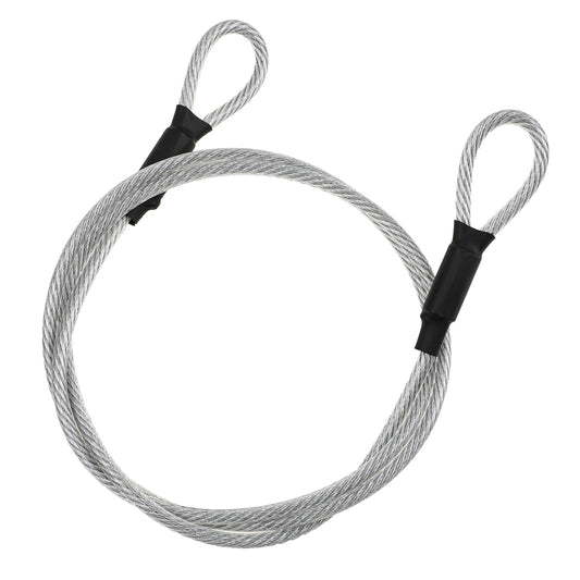 Safety Cable, 4ft 5mm Cable Lock Braided Steel Vinyl Coated Safety Cable Luggage Lock Outdoor Travel Security Cable Lock Rope Double Loop Bike Chain Lock for Padlock and Heavy Duty Bike