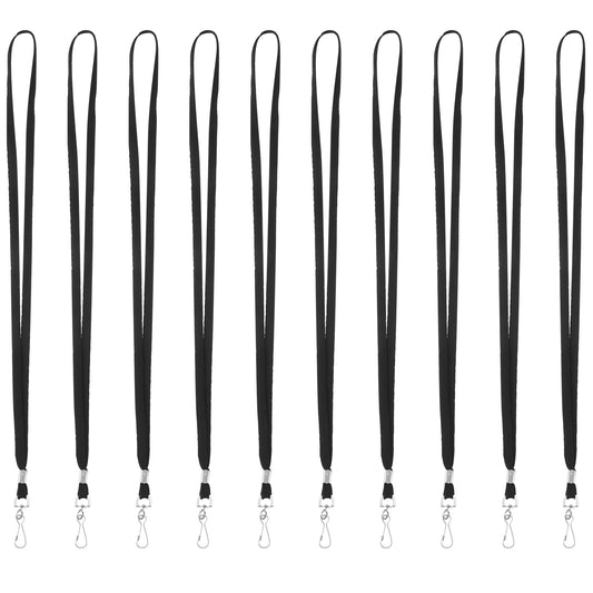 25 PCS Lanyard Black Lanyards with Swivel Hook Clips Neck Lanyard Strap with Clasp Flat Lanyard Bulk Lanyards with ID Card Holder Name Tag Lanyards for ID Badges Keys Business Card Men Women