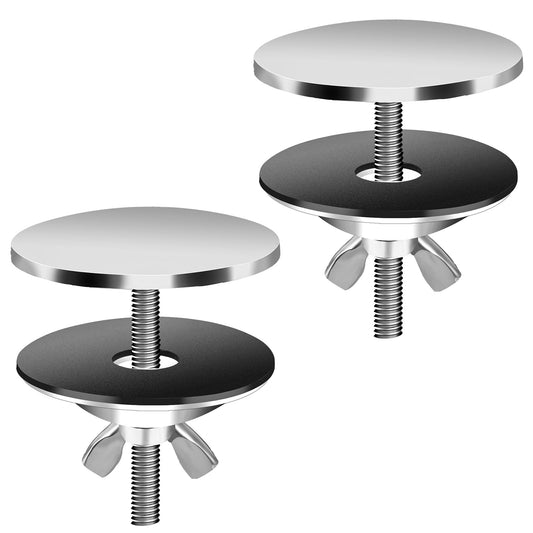 2 Pcs Sink Hole Cover Stainless Steel Kitchen Faucet Overflow Sink Hole Cover Silver Sink Caps Hole Plate Metal Sink Hole Plug for Kitchen Bathroom