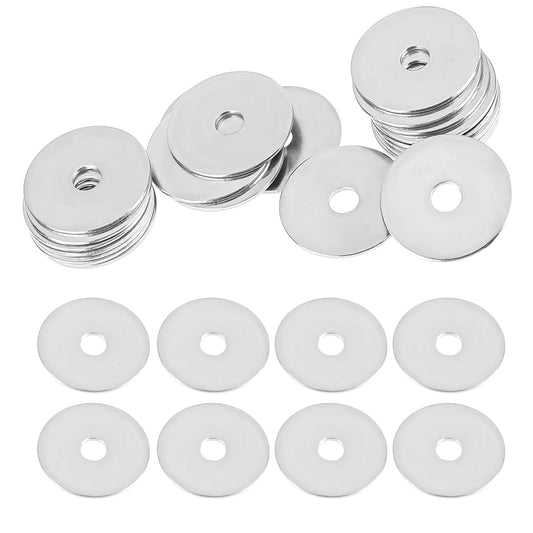 100 Pcs Flat Washers Stainless Steel Washer for ScrewsAssortment Kit Flat Washers for Bolts Assorted Metal Lock Washers Kit Metal Lock Washers for Furniture Homes