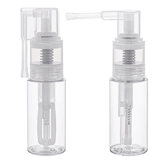 KALIONE 2 Pcs Transparent Craft Glitter Spray Bottle Glitter Duster Sprayer Empty Multi Purpose Empty Plastic Spray Bottle Portable 50ml Bottles for Craft Scrapbooking Cardmaking（2 x 50ml）