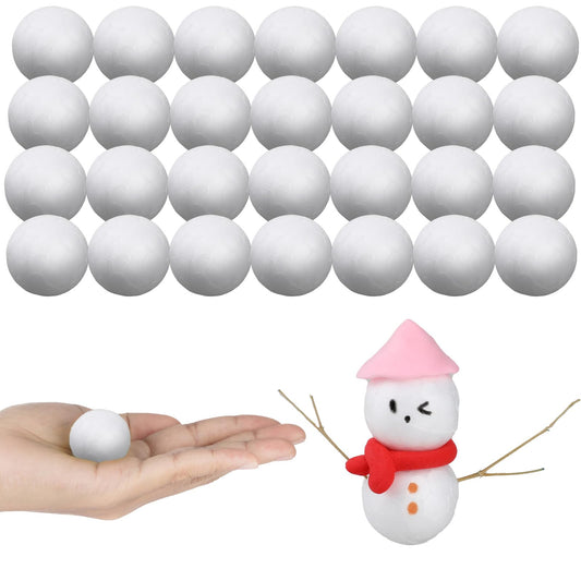 200 Pcs Mini Craft Foam Balls, 0.6 Inch White Smooth Polystyrene Foam Balls for Art Household School Projects Party Decoration