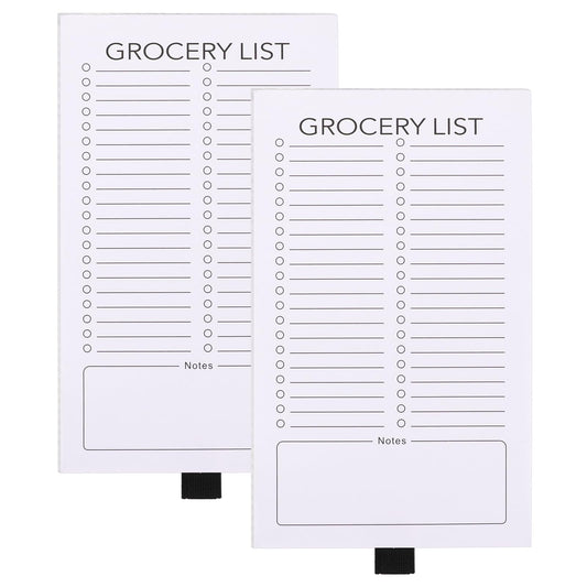 KALIONE 2 Packs Grocery List Magnet Pad for Fridge, Magnetic Notepads Memo List for Refrigerator, Magnetic To Do List Memo List Notepads for Fridge, Refrigerator Grocery List with Magnet Back [Unknown Binding]
