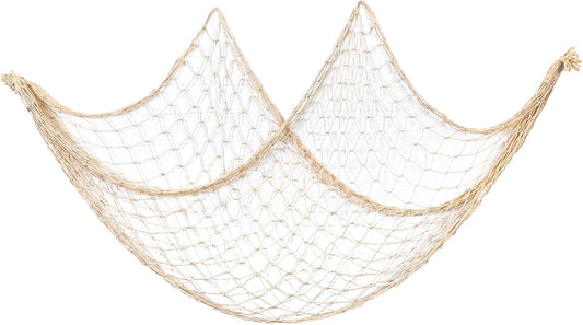 Qulkws Fishing Net Decoration 1m x 2m Decorative Nautical Themed Fishnet