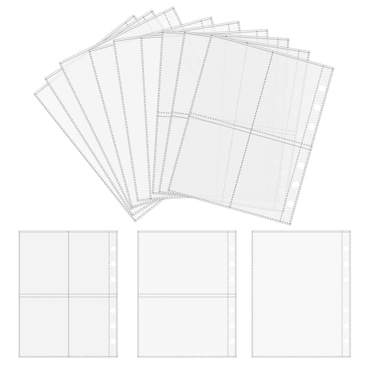 30 Pcs A5 6-holes Binder Pockets Photo Album Binder A5 1p 2p 4p Photo Album Binder Refill Inner for Card Storage A5 Binder Sleeves for Card Storage Stationery Photo Small Items Organizer