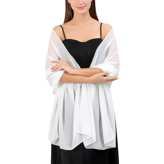 Mozeat Lens Womens Shawls and Wrap Sheer Cover Up Scarf Women Chiffon Shawl Wrap Shrug for Evening Dresses