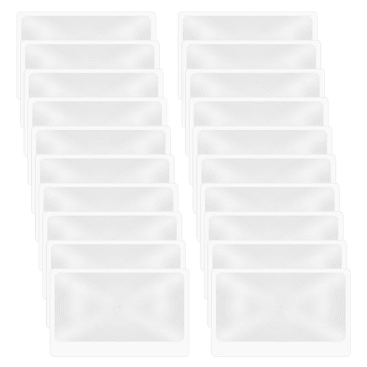 3X Pocket Magnifier, 20 Pieces Portable Fresnel Lens Credit Card Magnifier, Pocket Size Magnifier Lenses Credit Card Magnifier, Lenses Credit Card Magnifier for Reading or Fire Starter