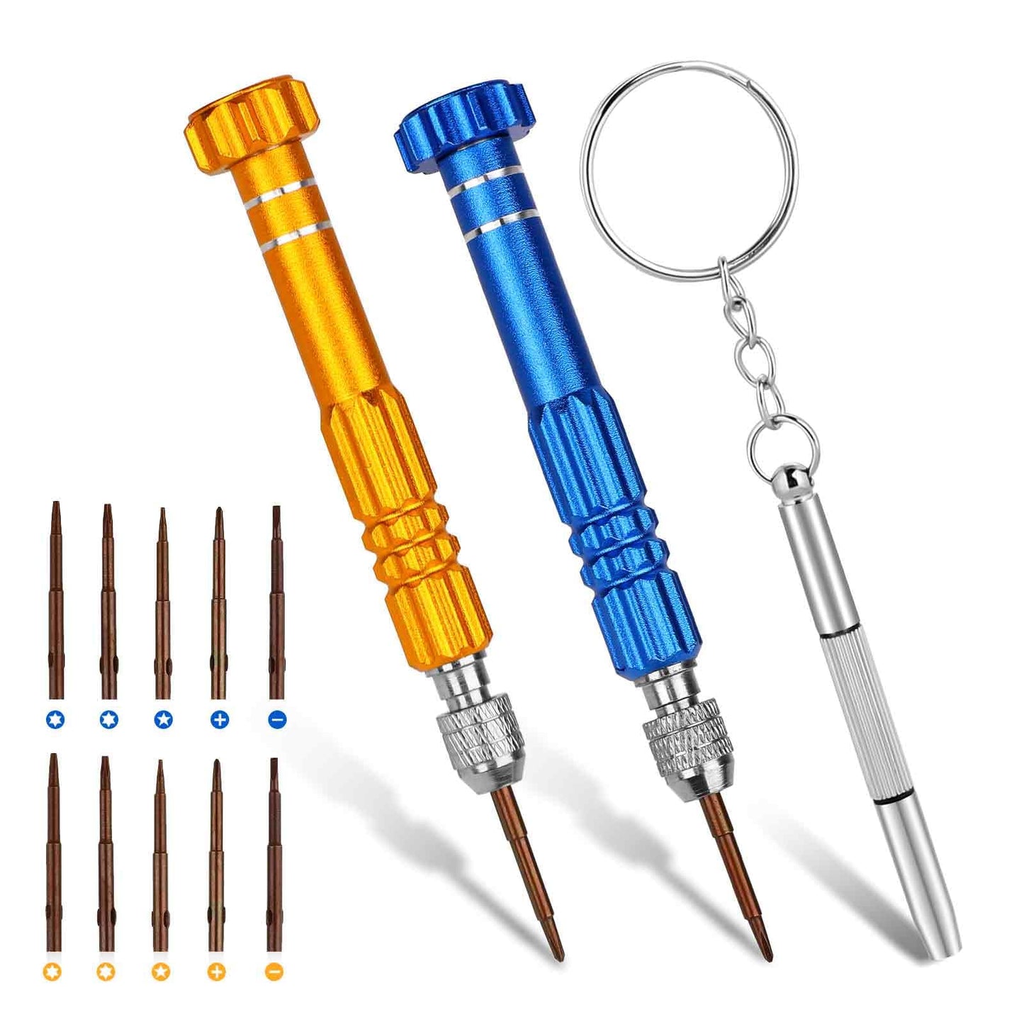 Tiny Eyeglass Screwdriver Repair Kit Glasses Screwdriver for Eyeglass Repairing Mutifuntional 13 in 1 Precision Screwdriver Set for Sunglasses, Watch, Laptop, Electronics, Cellphone and Jewelry