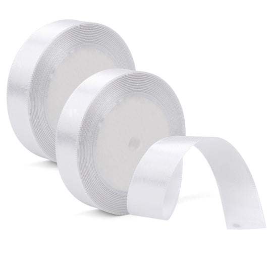 44M x2CM White Ribbon Satin Ribbon, Ribbon for Gift Wrapping, White Ribbon White Ribbon for Gift Wrapping, Satin Ribbon for Wedding Gift, Ribbon for Gift Party Decoration