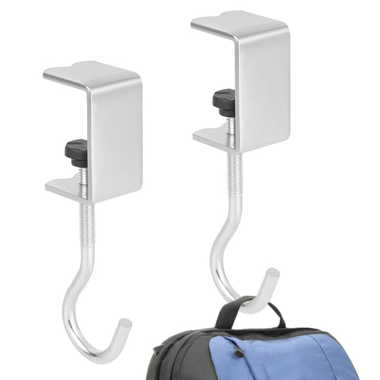 KALIONE Pack of 2 Handbag Holder Hooks, Table Handbag Holder Hooks, Adjustable Handbag Hooks, Side Table Attachment Hooks, Bag Hooks for School Desks, Office Tables and Bedroom Tables