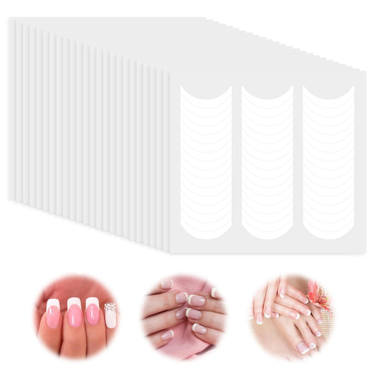 3168 PCS French Manicure Nail Stickers Strips French Tip Nail Guides French Nail Sticker Nail Stencil Self Adhesive French Manicure Kit French Tip Tool for DIY Manicure Decorations