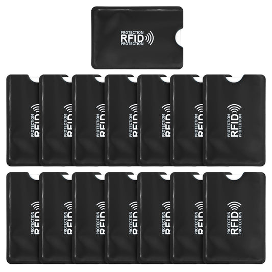 Zelphvt 15 PCS RFID Blocking Sleeves, Credit Card Protector Anti-Skimming Protective Card Holder RFID Pouch for Wallet Purse