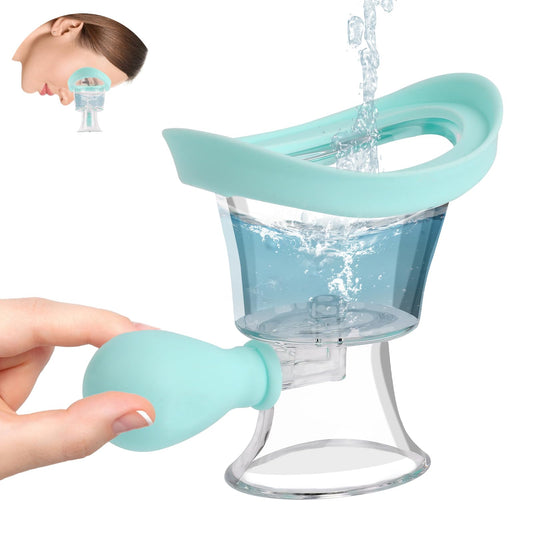 Eye Wash Cup,Silicone Eye Wash Kit Eye Cleaner Supplies Manual Air Pressure Eye Cleaning Cup Tool Portable Eye Care Device for Soothing Tired Eyes Clean Eye Dust Makeup Irritants