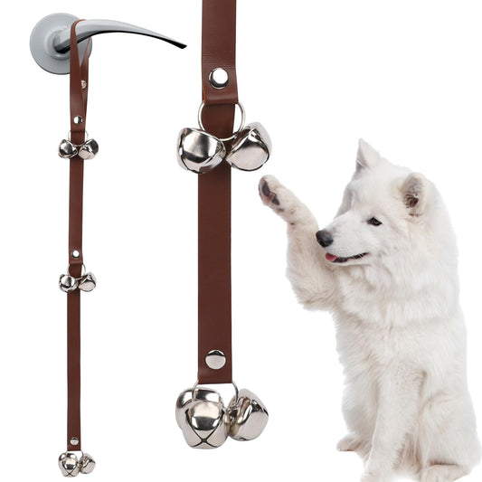 Mozeat Lens Dog Training Doorbell Dog Bell Dog Puppy Potty Training Doorbells for Toilet Training Adjustable Length Dog Puppy Potty Toilet House Training Door Bells for Puppies Instructional Guide