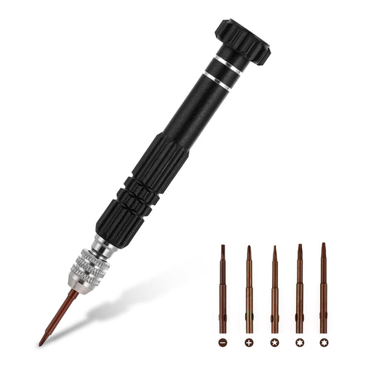 5 in 1 Mini Screwdriver Set Black Screwdriver Small Fine Screwdriver Multifunctional Precision Glasses Repair Screwdriver Tool Kit for Electronics Watch Glasses Laptop Jewellery