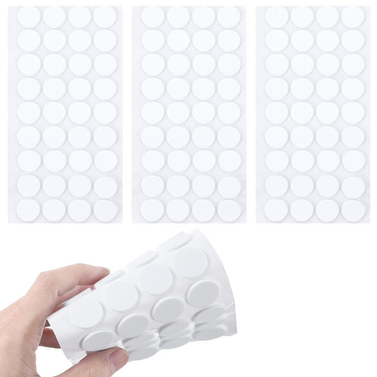 200 Pcs Mini Foam Felt Pads, Round Self Adhesive Felt Pads 0.79 Inches Self Stick Pads Furniture Felt Pads for Cabinet Furniture Desks Doors Floor Drawers White