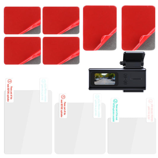 3 Pcs Electrostatic Sticker Mounting Dash Cam 6 Pcs Double-Sided Sticker for Windshield Dashcam Car Windshield Electrostatic Film Reusable Weatherproof Electrostatics Stickers