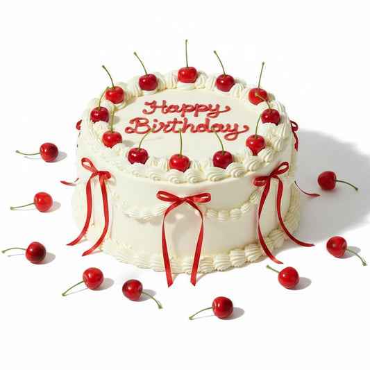 30PCS Cherry Cake Decorations with Red Bows Cake Toppers, Fake Cherries Cakes Toppers Red & Black Artificial Fake Cherries Fruit Decor for Birthday Wedding Valentines Anniversary Cakes Decorations