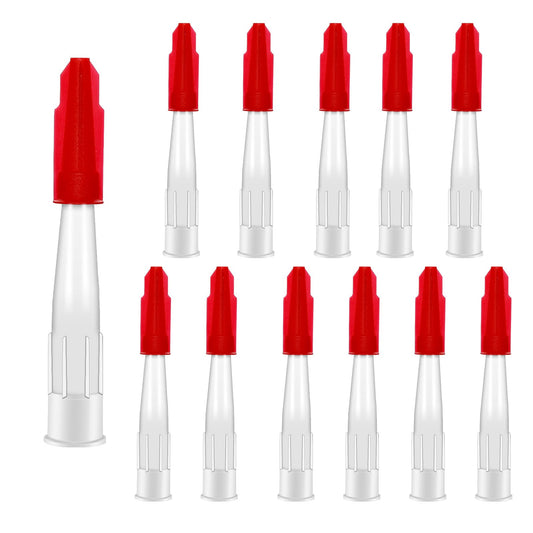 12 Pcs Caulking Tips with Cap Plastic Caulking Tube Extender Nozzle Caulk Nozzles Applicator Reusable Caulk Tips Caulk Nozzle Tip Replacement Caulk Nozzle Tip Tool for Sealing