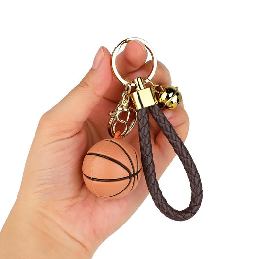 KALIONE Basketball Keychain for Boys Girls Sports Fan Basketball Key Rings, Novelty Sports Ball Key Chains Basketball Key Chain with Small Bell Keychains Gift Keychain